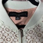 Victoria Beckham  for Target Green Lace Overlay Zip Front Bomber Jacket Medium Photo 4