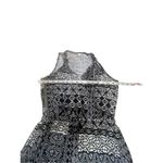 Loveappella  Low Wrap V Bathsuit Cover up Short Dress Sz S Black/White Photo 4