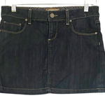 Paige Canyon Dark Wash Denim Cotton Mini Skirt Size 26 Photo 0