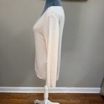 Free For Humanity Womens Fine Knit Sweater Cream Silver Tunic Viscose Italy OS Size undefined Photo 2