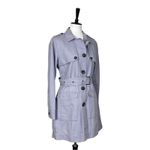 CAbi Trench Coat Tanner Jacket #5296 Light Blue Periwinkle Women’s Size Medium Photo 1
