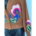 Allison New York NATALIA CARDIGAN front button knit floral size extra small NWOT Orange Photo 7