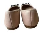 Saks 5th Avenue Saks Fifth Avenue Inez Leather Balllet Blush Pink Black Bow Flats Cap Toe Sz 10 Photo 4
