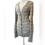 Hollister VTG Y2K long sleeve button up iconic logo striped preppy cardigan L Photo 2