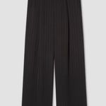 Everlane NEW Black Way High Drape Wide Leg Stripe Pant 2 Photo 4