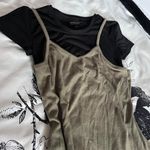 Arizona Jean Company Olive Green T-Shirt Slip Dress  Photo 3