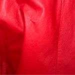 wilson's leather Wilsons • Vtg. Red Leather Long Lapels Batwing 2-Button Lined 80s/90s Women’s S Photo 12