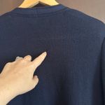 St. John | Santana Knit Navy Blue Long Cardigan with Gold & Enamel Buttons Sz M Photo 6