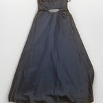 David's Bridal NWT David’s Bridal Navy Blue Satin Strapless Maxi Dress Prom Rhinestone Size 12 Photo 0