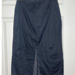 COS  Black Cotton Skirt with Mini Length Lining Back Split and Zip Size 4 Photo 0