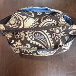 Baggallini  Floral Crossbody Bag Brown and Cream Nylon Blue Lining Pockets Zipper Photo 6