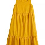 Croft & Barrow  Linen Tiered Sleeveless Swing Sundress Boho Dress Yellow Size M Photo 3