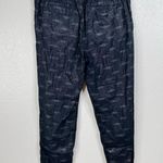 Free People Linen Blend Metallic Navy Ikat Pattern Pants Size Small Photo 1