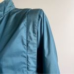 Fleet Street Vintage 80s Teal Blue Trench Coat Long Raincoat Size 10 Button Down Photo 5