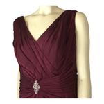 JADE BY JASMINE J9914Tiered sleevless maxi dress in cranberry size 18 Photo 4