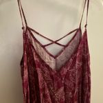 Forever 21 Womens Long Tank Top S Small Dark Fuschia Pink Paisley Pattern Photo 1
