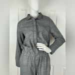 Lucca Couture LUCCA Gray Plaid Women's Jumpsuit Long Sleeve Size Medium. D26 Photo 10