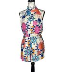 Rachel Rachel Roy Women's Floral Romper Halter Neck Belted 100% Rayon Summer S Pink Photo 1
