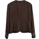 Oscar de la Renta Vintage 1990’s  Embroidered Jacket Linen Blend Size 12 Photo 5