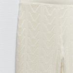 ZARA Cream Crochet Knit Pants Photo 5
