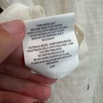 Fig and Flower Button Up Shirt Size Medium M Embroidered Floral Semi Sheer NWT White Photo 11