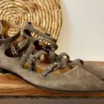 Frye Sienna Buckle Ballet Flat in Taupe Suede Size 6.5 Photo 1