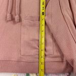 Democracy Pink Cowl Neck Ribbed Sleeve Kangaroo Pocket Pullover Sweater Size S Photo 2