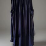 Anthropologie  Saturday Sunday Navy Bodysuit NWOT Blouse XL Silky Top Stretch Photo 3