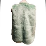 CeCe Cynthia Steffe Faux Fur Vest Sea Foam Green Size Small Photo 4