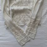 ZARA White Cream Netted Long Sleeve Top Photo 5
