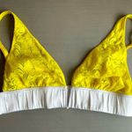 Free People NWOT Yellow Plunge Lace Unlined Bralette Photo 0