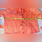 POL Corduroy Neon Coral Distressed Jacket sz M Photo 6