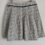 Loft Ann Taylor Skirt Womens 10 Black White Striped Geometric Shapes Mini Casual Photo 5