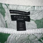 Tahari  Green and White Boxy 3/4‎ Sleeve Blouse Photo 2
