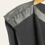 The Kooples  Black Vinyl Faux Leather Trim Mini Dress Size M Photo 2