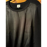 CAbi  Crosstie Pullover Ribbed Knit Top Long Sleeves Black 4288 Women Medium Photo 4