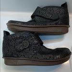 Alegria  by PG Lite Women’s Caiti Leather Floral Pattern Bronze Brown Ankle Boots Photo 3