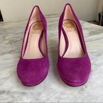 Vince Camuto  Zella Fuschia Purple Suede Platform Pumps Heels Size 6 Photo 1