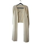 Anna October Ivory Wool Scarf Sweater XS Ribbed Knit Designer Pullover Photo 2