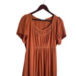 Baltic Born  Maxi Dress XL‎ Burnt Orange Flutter Sleeve Tiered Boho Chic Prairie Photo 9