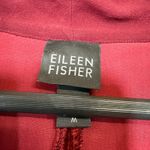 Eileen Fisher M Red Velvet Silk Top Goth Vampire Dark Sexy V-Neck Romantic Party Photo 5