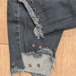 Refuge  + Plus 16 Jeans Skinny Grommet Frayed Hems Stretch Dark Wash Ripped Denim Photo 1