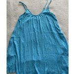 Elan  Strappy Gauze Deep V-Back Swim Cover Up Slip Dress Blue Size XS Photo 3