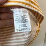 Deletta Anthropologie Isa White and Yellow Ribbed Stripe Tank Top - Size Medium Photo 7