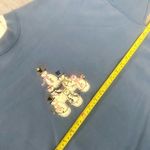 Vntg 90s Grandma Cottage Core 1X Sweatshirt Ugly Christmas Sweater Granny Cozy Blue Photo 4