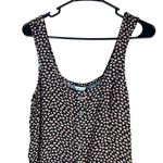 American Eagle ‎ Romper Womens Size S Black Floral Sleeveless Button Down Photo 1