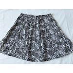 Japna Francesca's  Skirt size Medium black white floral faux button flare aline Photo 4