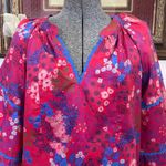 Tyler Boe Molly Blouse 3/4 Sleeve Split Neck Floral Cotton Top Photo 4