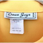 Vintage Dawn Joy Button Down Yellow Blazer Snap Buttons Long Sleeve USA Sz 4 Photo 4