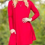 Piko Long Sleeve Swing Dress Photo 0